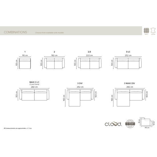 Dīvāns DARA (Neizvelkams) (Stūra)
