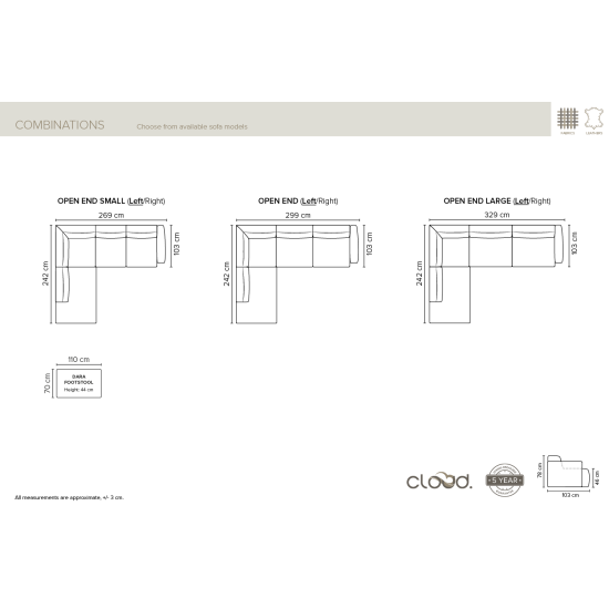 Dīvāns DARA (Neizvelkams) (Stūra)