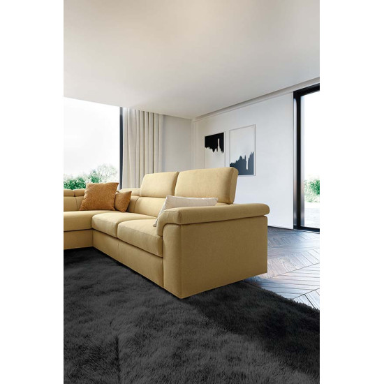 Stūra dīvāns ALESSANDRA 245x210x92h (Ražots Itālijā)