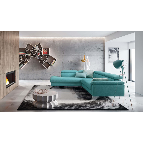 Stūra dīvāns GRETA 245x210x92h (Ražots Itālijā)