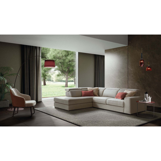 Stūra dīvāns ROBERT 255x165x96h (Ražots Itālijā)