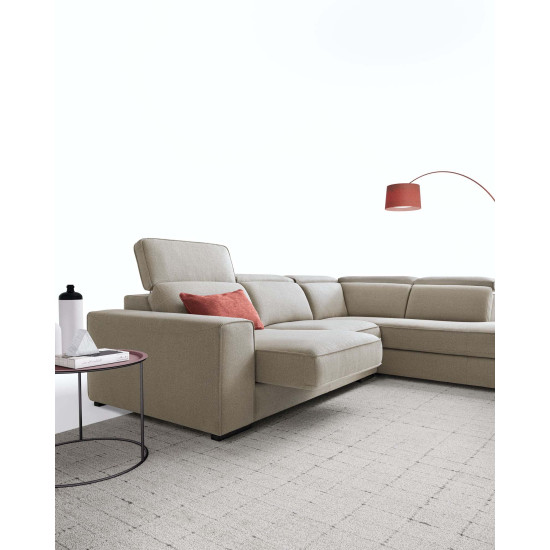 Stūra dīvāns ROBERT 255x165x96h (Ražots Itālijā)