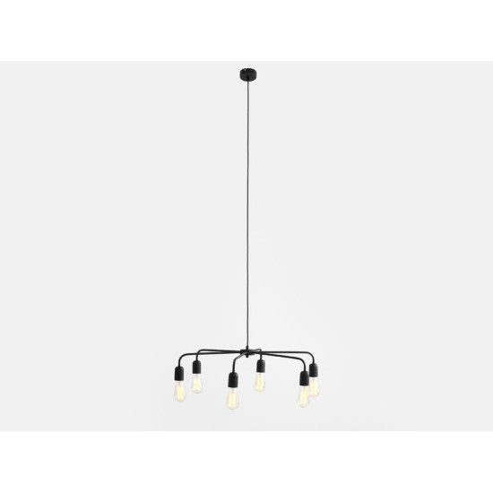 Piekaramā lampa CROSER 6 - melna Piekaramā lampa CROSER 6 - melna