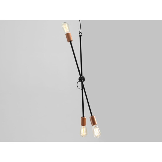 Piekaramā lampa EPO 3 - melna Piekaramā lampa EPO 3 - melna
