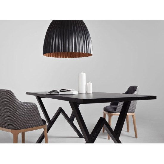 Piekaramā lampa PLISSART M - melna/vara Piekaramā lampa PLISSART M - melna/vara