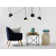 Piekaramā lampa POPO 4 - melna Piekaramā lampa POPO 4 - melna