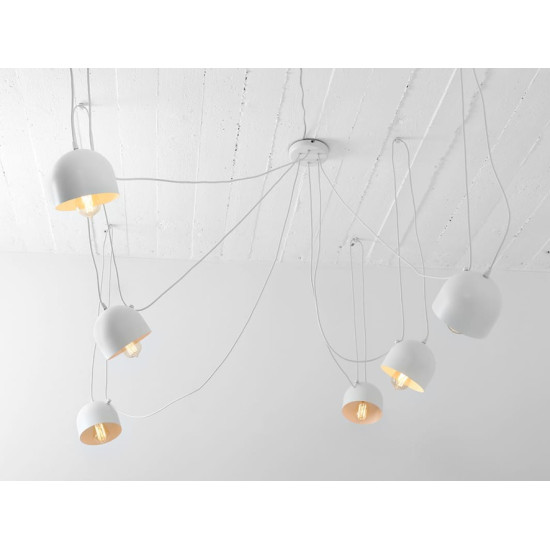Piekaramā lampa POPO 6 - balta Piekaramā lampa POPO 6 - balta
