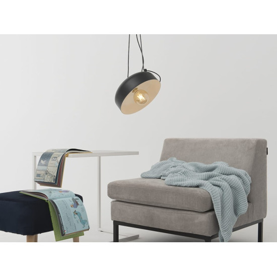 Piekaramā lampa POPO FLAT L 1 - melna Piekaramā lampa POPO FLAT L 1 - melna