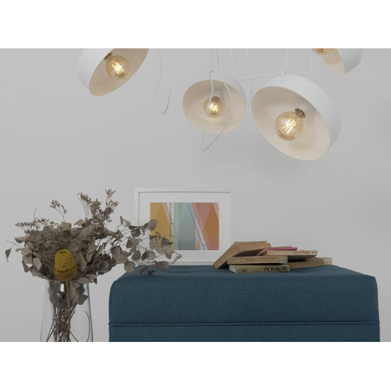 Piekaramā lampa POPO FLAT L 4 - balta Piekaramā lampa POPO FLAT L 4 - balta