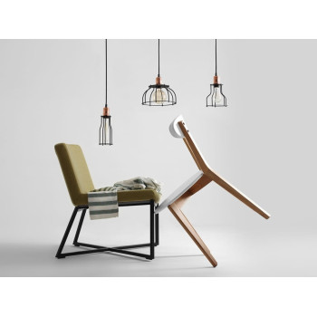 Piekaramā lampa WORKER WIDE - melna