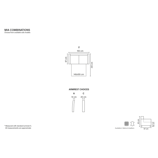 MIA Sofa (Pull-Out) (Two-Seater)