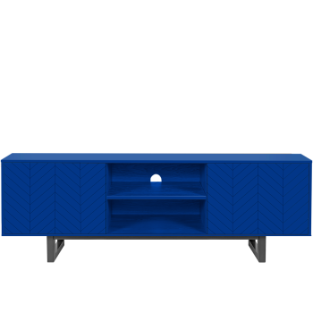 Camden TV kumode Blue Herringbone Print 
