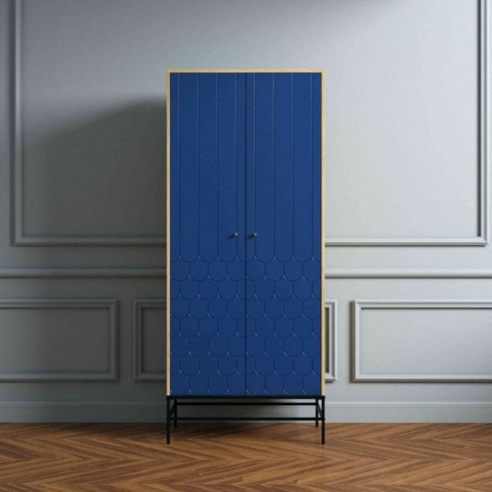 Lia drēbju skapis 2 durvju (zils)