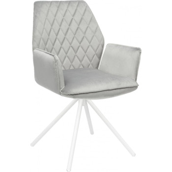 Krēsls MORIS gaiši pelēks / grozāms