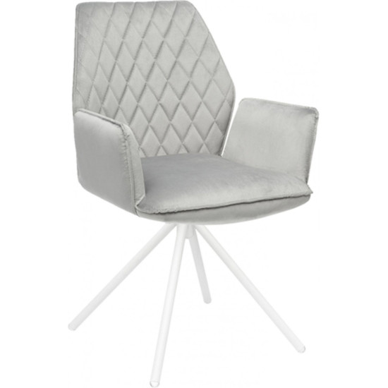 Krēsls MORIS gaiši pelēks / grozāms