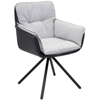 Krēsls RASMUS gaiši - tumši pelēks / grozāms