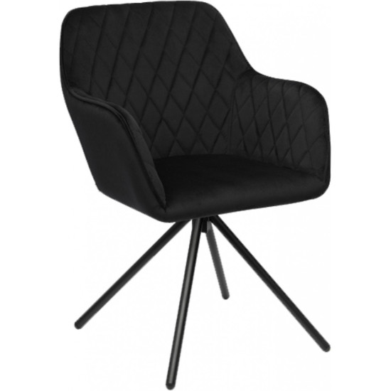 Krēsls TOMAS melns / grozāms