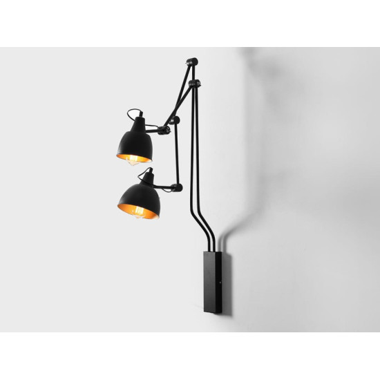 Sienas lampa COBEN WALL 2 - melna Sienas lampa COBEN WALL 2 - melna