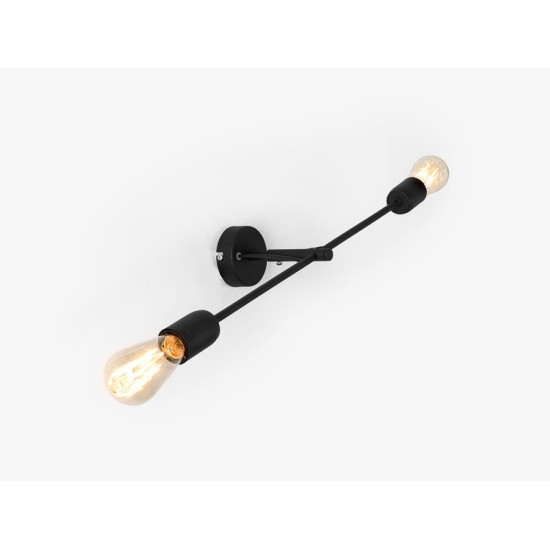 Sienas lampa TWIGO WALL 2 L - melna Sienas lampa TWIGO WALL 2 L - melna