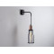 Sienas lampa WORKER TALL WALL - melna