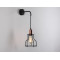 Sienas lampa WORKER WIDE WALL - melna