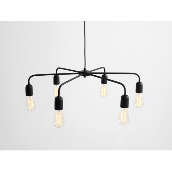 Piekaramā lampa CROSER 6 - melna Piekaramā lampa CROSER 6 - melna