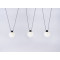 Piekaramā lampa GLASS HANGMAN 3 - melna