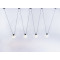 Piekaramā lampa GLASS HANGMAN 4 - melns