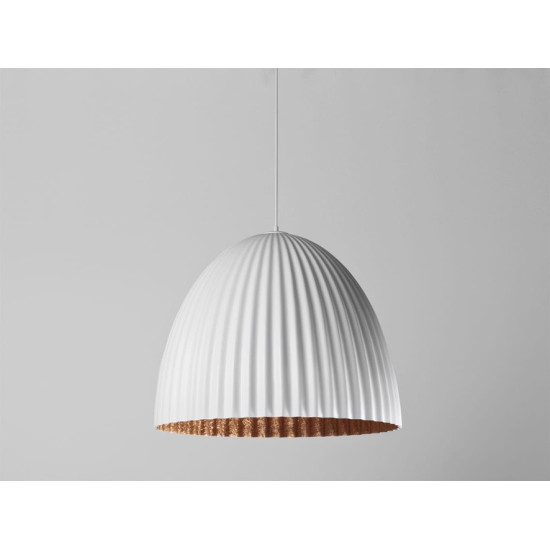Piekaramā lampa PLISSART L - balta/vara Piekaramā lampa PLISSART L - balta/vara
