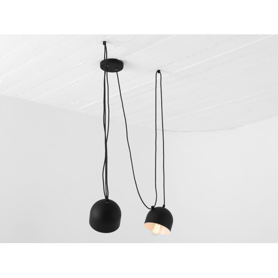 Piekaramā lampa POPO 2 - melna Piekaramā lampa POPO 2 - melna