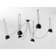 Piekaramā lampa POPO 6 - melna Piekaramā lampa POPO 6 - melna