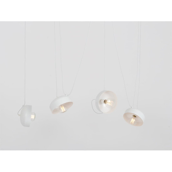 Piekaramā lampa POPO FLAT 4 - balta Piekaramā lampa POPO FLAT 4 - balta