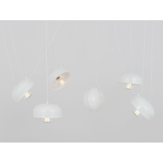 Piekaramā lampa POPO FLAT 6 - balta Piekaramā lampa POPO FLAT 6 - balta