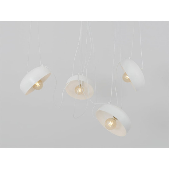 Piekaramā lampa POPO FLAT L 4 - balta Piekaramā lampa POPO FLAT L 4 - balta