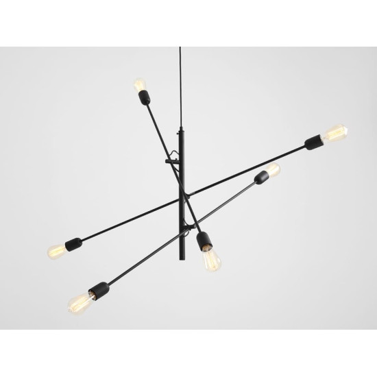 Piekaramā lampa TWIGO 6 - melna Piekaramā lampa TWIGO 6 - melna
