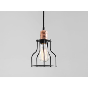 Pendant lamp WORKER WIDE - black