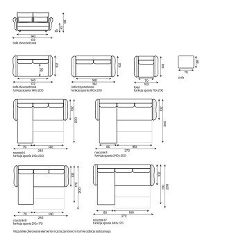 Izvelkams dīvāns Madera Soft 140×200