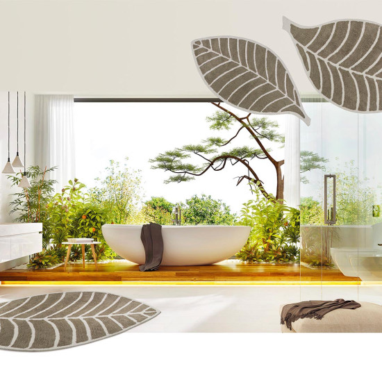 Paklājs LEAF BEIGE/IVORY, 80 × 140 cm