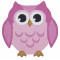 Paklājs ANIMALS OWL PINK, 90 × 90 cm