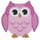 Paklājs ANIMALS OWL PINK, 90 × 90 cm