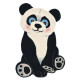 Paklājs ANIMALS PANDA BLACK/WHITE, 60 × 90 cm